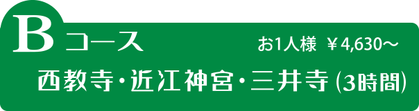 Bコース 西教寺・近江神宮・三井寺（3時間）